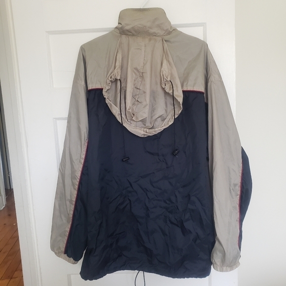 Vintage WEST COAST BEIGE GREY & BLUE CONNECTION MEN'S WINDBREAKER JACKET… - Picture 9 of 15